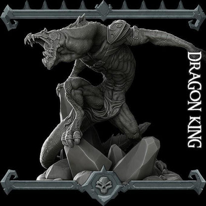 Dragon King | Dragonkin Collection | Rocket Pig Games | Miniatures for tabletop games. 28mm to 32mm Resin for RPG, D&D, TTRPG