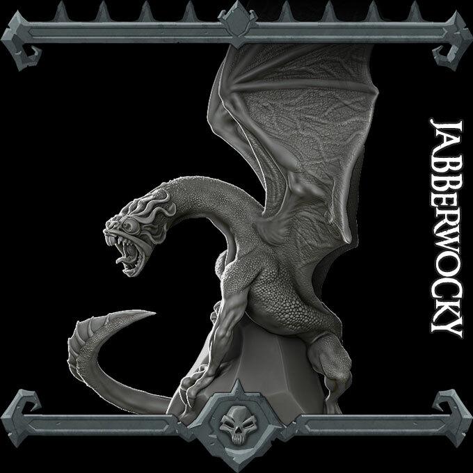Jabberwocky | Dragonkin Collection | Rocket Pig Games | Miniatures for tabletop games. 28mm to 32mm Resin for RPG, D&D, TTRPG
