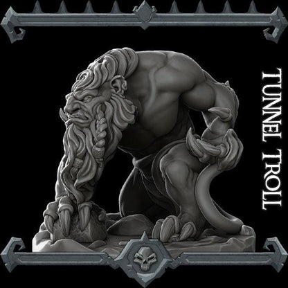 Tunnel Troll | Trolls and Giants Collection | Rocket Pig Games | Miniatures for tabletop games. 28mm to 32mm Resin for RPG, D&D, TTRPG