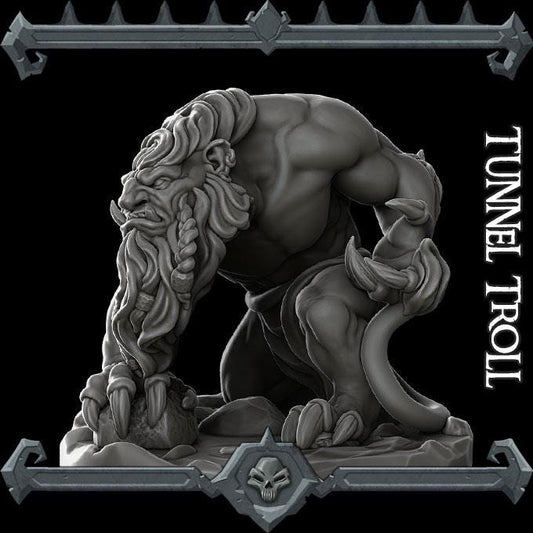 Tunnel Troll | Trolls and Giants Collection | Rocket Pig Games | Miniatures for tabletop games. 28mm to 32mm Resin for RPG, D&D, TTRPG