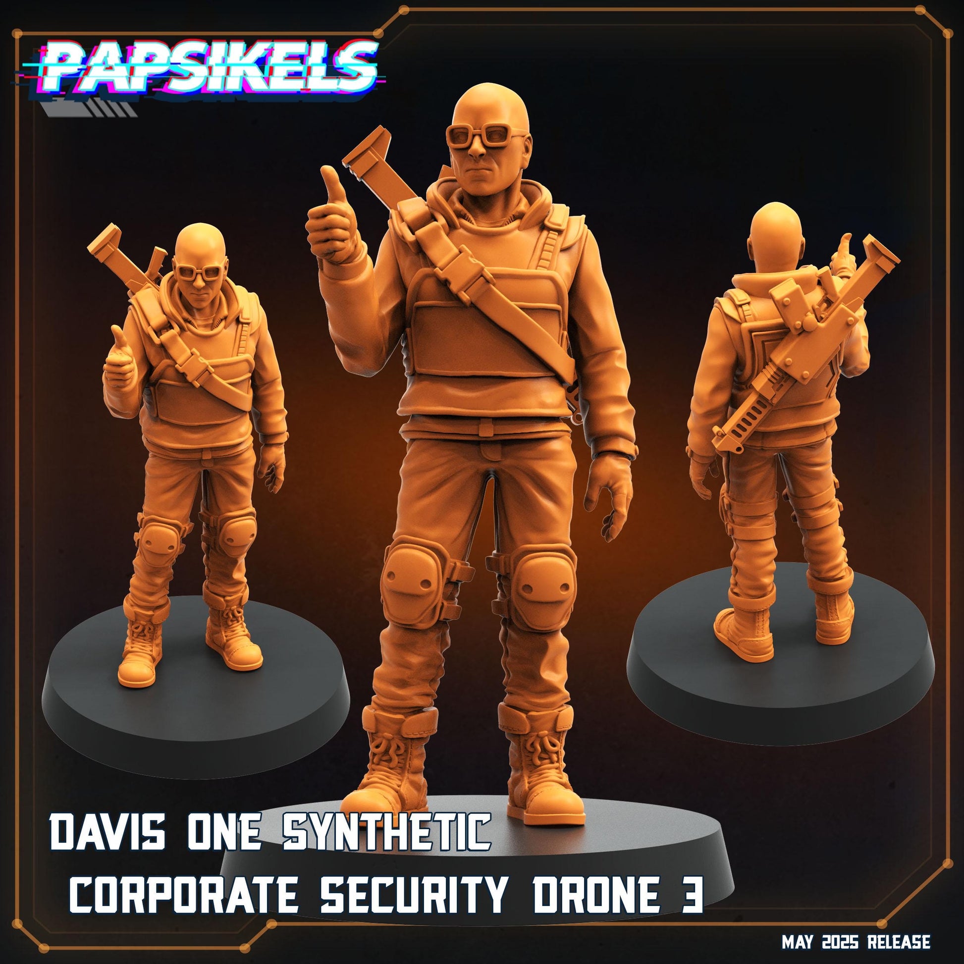 Aliens Vs Humans - Reconnaissance I Davis One Synthetic Security Drones - Papsikels, 32mm Mini for TTRPG Gaming, Alien RPG