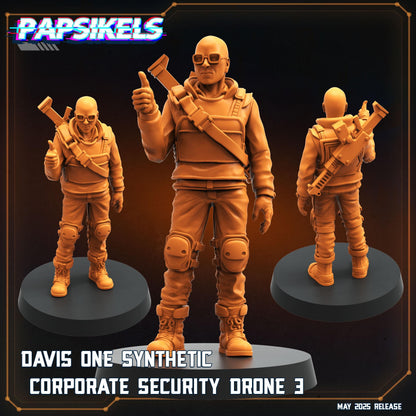Aliens Vs Humans - Reconnaissance I Davis One Synthetic Security Drones - Papsikels, 32mm Mini for TTRPG Gaming, Alien RPG