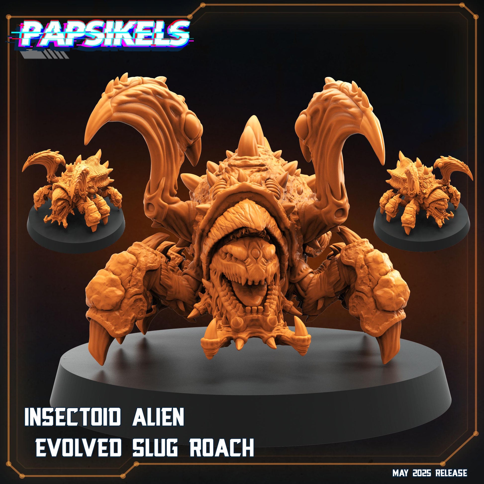 Aliens Vs Humans - Reconnaissance | Insectoid Alien Evolved Slug Roach - Starcraft, Papsikels, 32mm Mini - TTRPG Gaming, Alien RPG