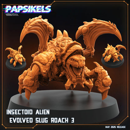 Aliens Vs Humans - Reconnaissance | Insectoid Alien Evolved Slug Roach - Starcraft, Papsikels, 32mm Mini - TTRPG Gaming, Alien RPG