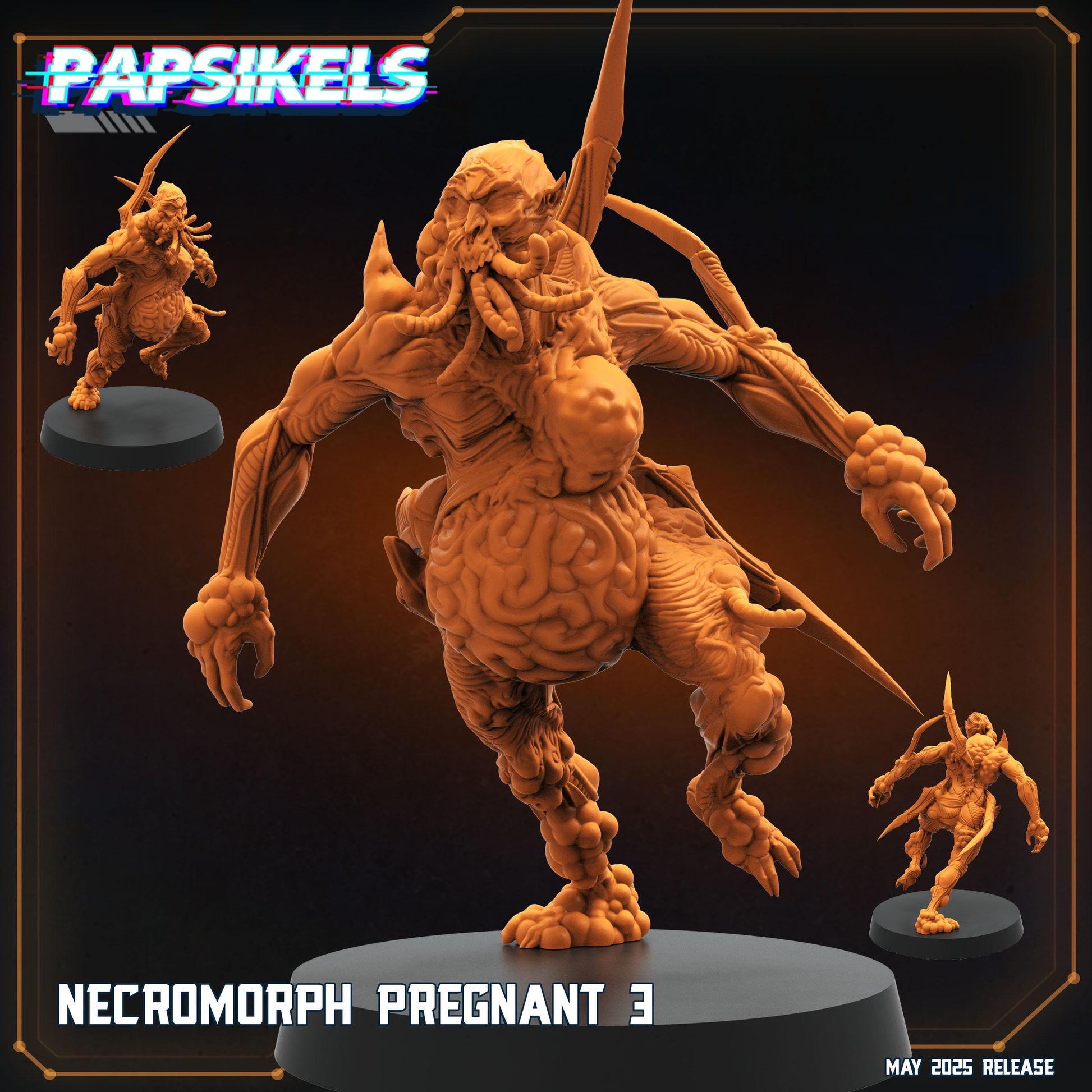 Aliens Vs Humans - Reconnaissance | Pregnant Necromorphs - Dead Space, Papsikels, 32mm Mini - TTRPG Gaming, Alien RPG