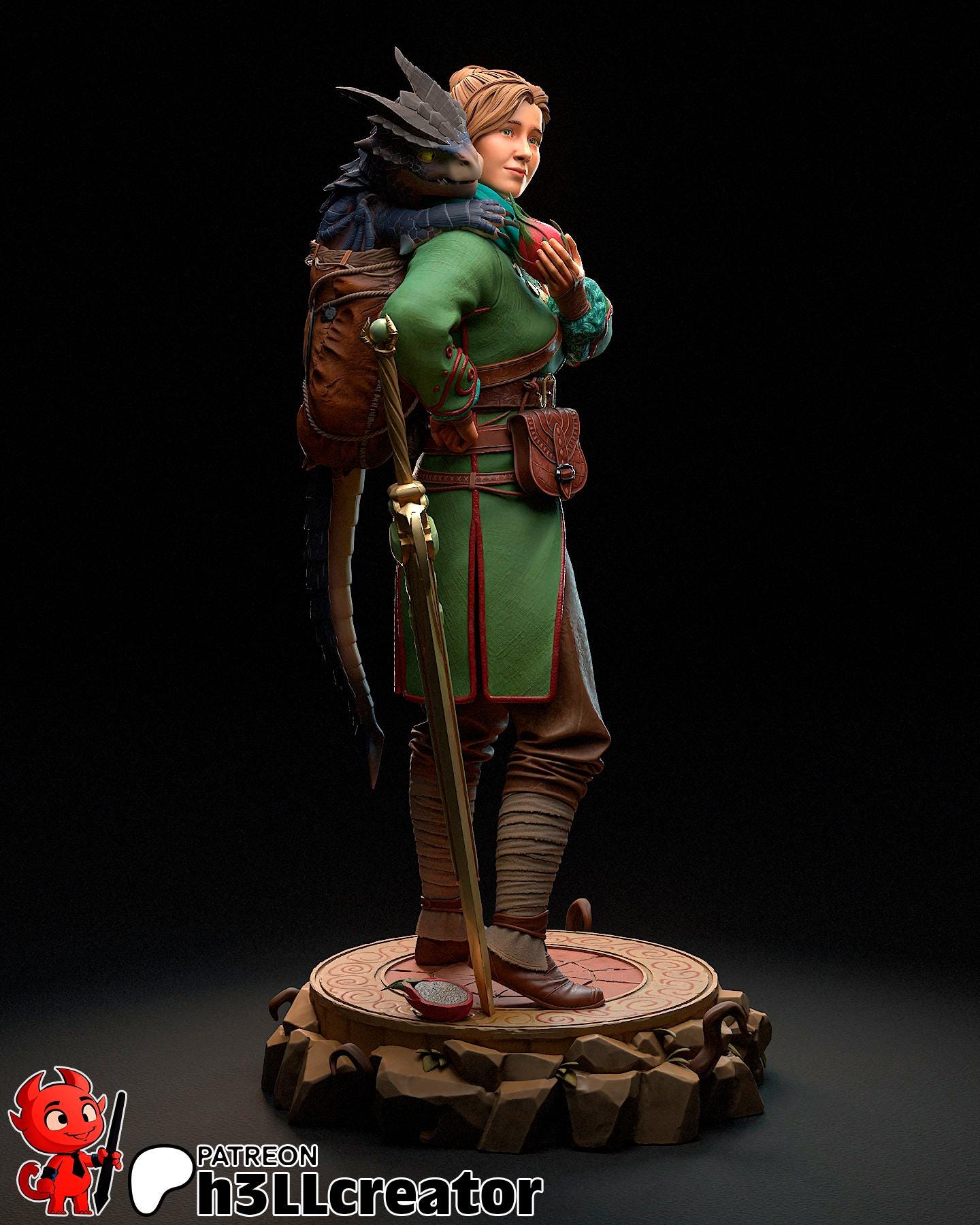 Zoe from Split Fiction (fan art) | Full Model or Bust | Miniature scale 1:12 | h3LL Creator | DIY Model Kit