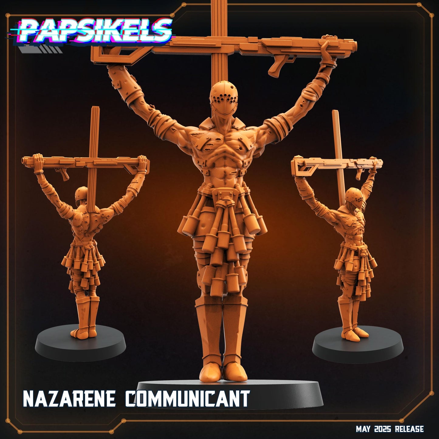 Nazarene Communicant Miniature: Trench Crusade Grimdark RPG, Papsikels 32mm Resin