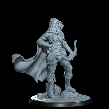 Arannis Windwhisper Elven Ranger Miniature: D&D, TTRPG, Cosmondo Resin (28mm, 32mm, 75mm)