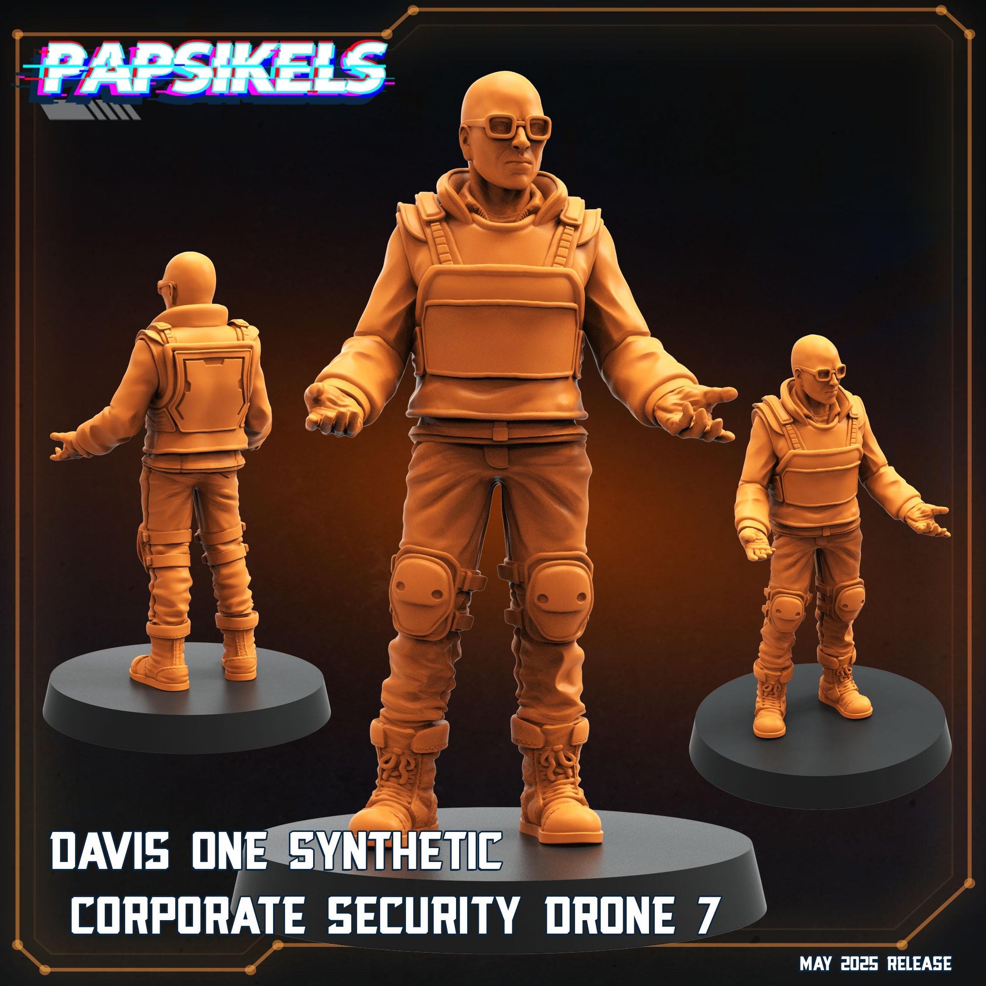 Aliens Vs Humans - Reconnaissance I Davis One Synthetic Security Drones - Papsikels, 32mm Mini for TTRPG Gaming, Alien RPG