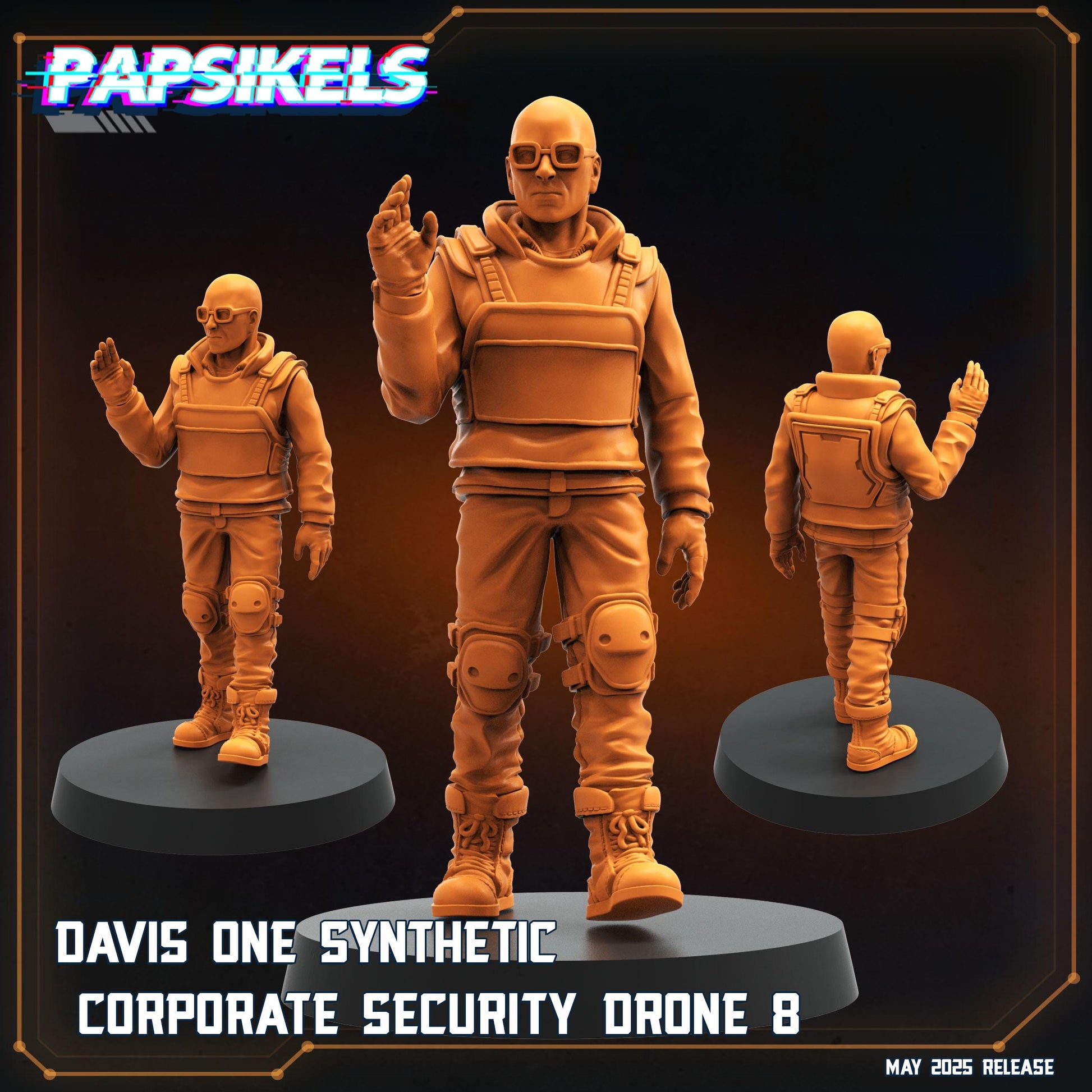 Aliens Vs Humans - Reconnaissance I Davis One Synthetic Security Drones - Papsikels, 32mm Mini for TTRPG Gaming, Alien RPG
