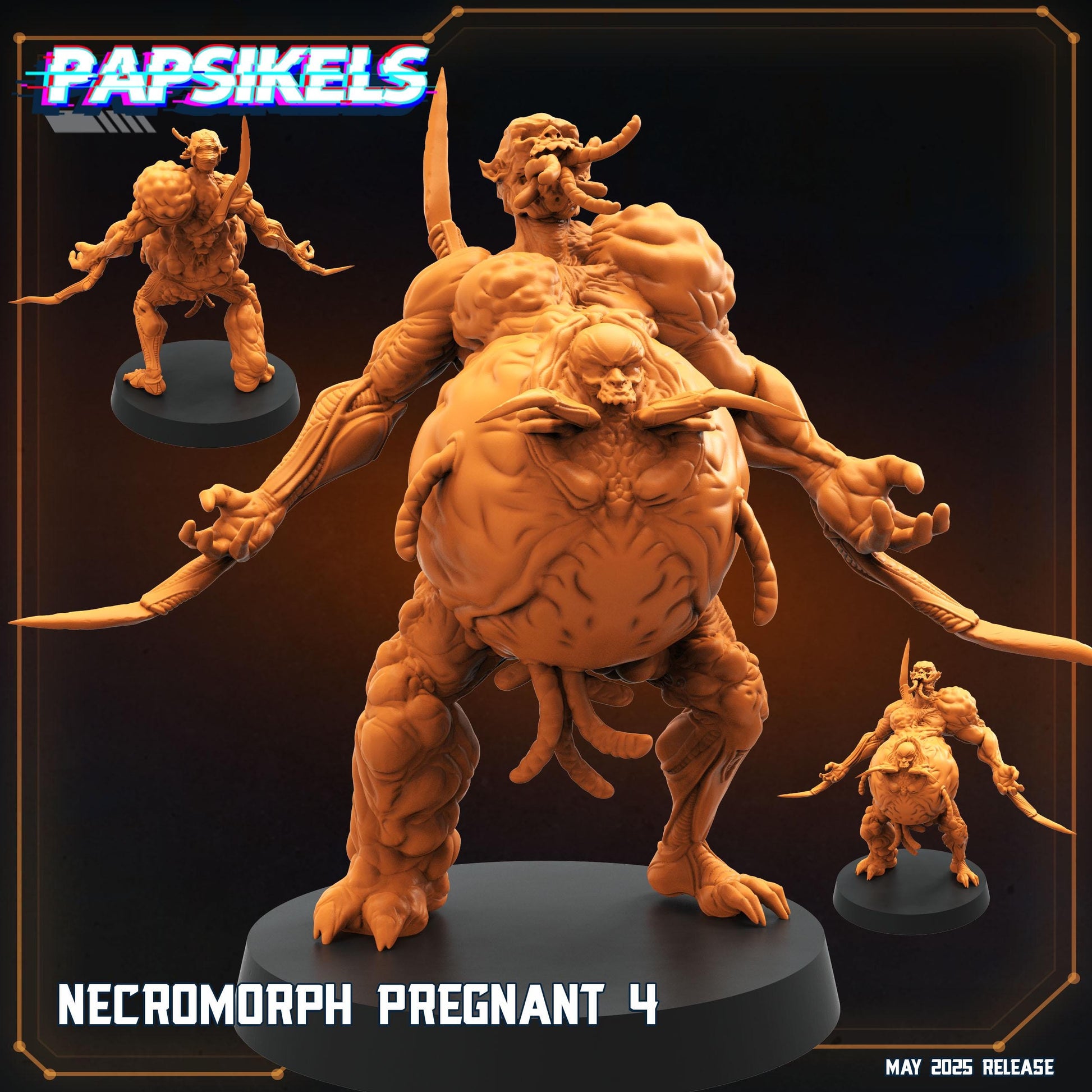 Aliens Vs Humans - Reconnaissance | Pregnant Necromorphs - Dead Space, Papsikels, 32mm Mini - TTRPG Gaming, Alien RPG