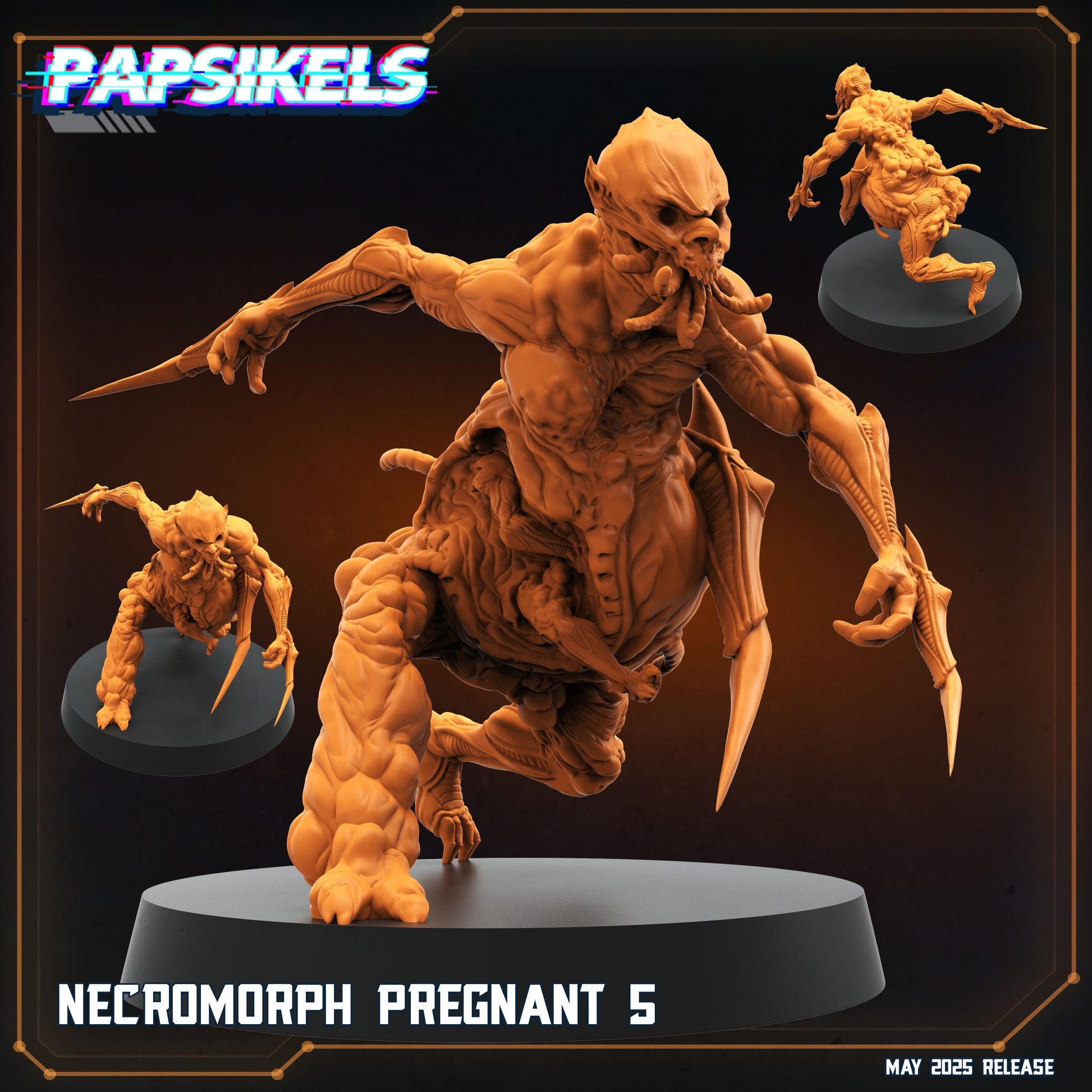 Aliens Vs Humans - Reconnaissance | Pregnant Necromorphs - Dead Space, Papsikels, 32mm Mini - TTRPG Gaming, Alien RPG