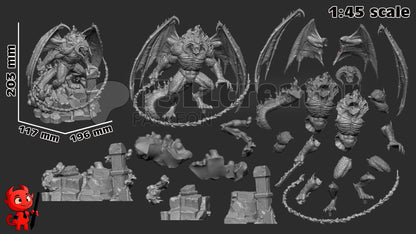 Balrog from The Lord of the Rings (fan art) | Full Model or Bust | Miniature scale 1:12 | h3LL Creator | DIY Model Kit