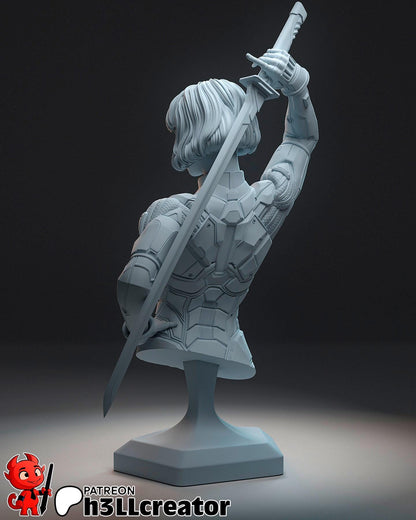 Mio from Split Fiction (fan art) | Full Model or Bust | Miniature scale 1:12 | h3LL Creator | DIY Model Kit