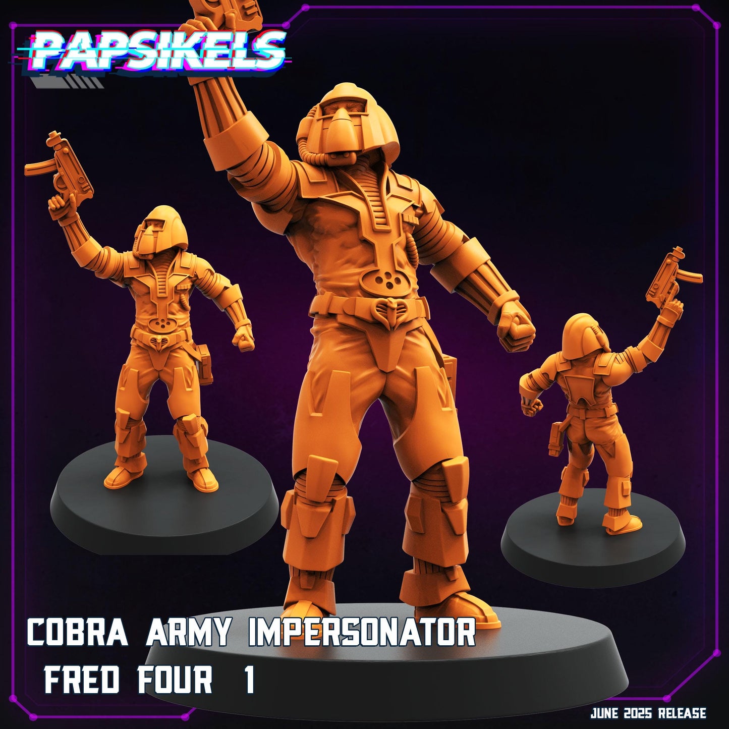 Cyberpunk Cobra Army Miniature: 28mm/32mm RPG, TTRPG, Wargaming