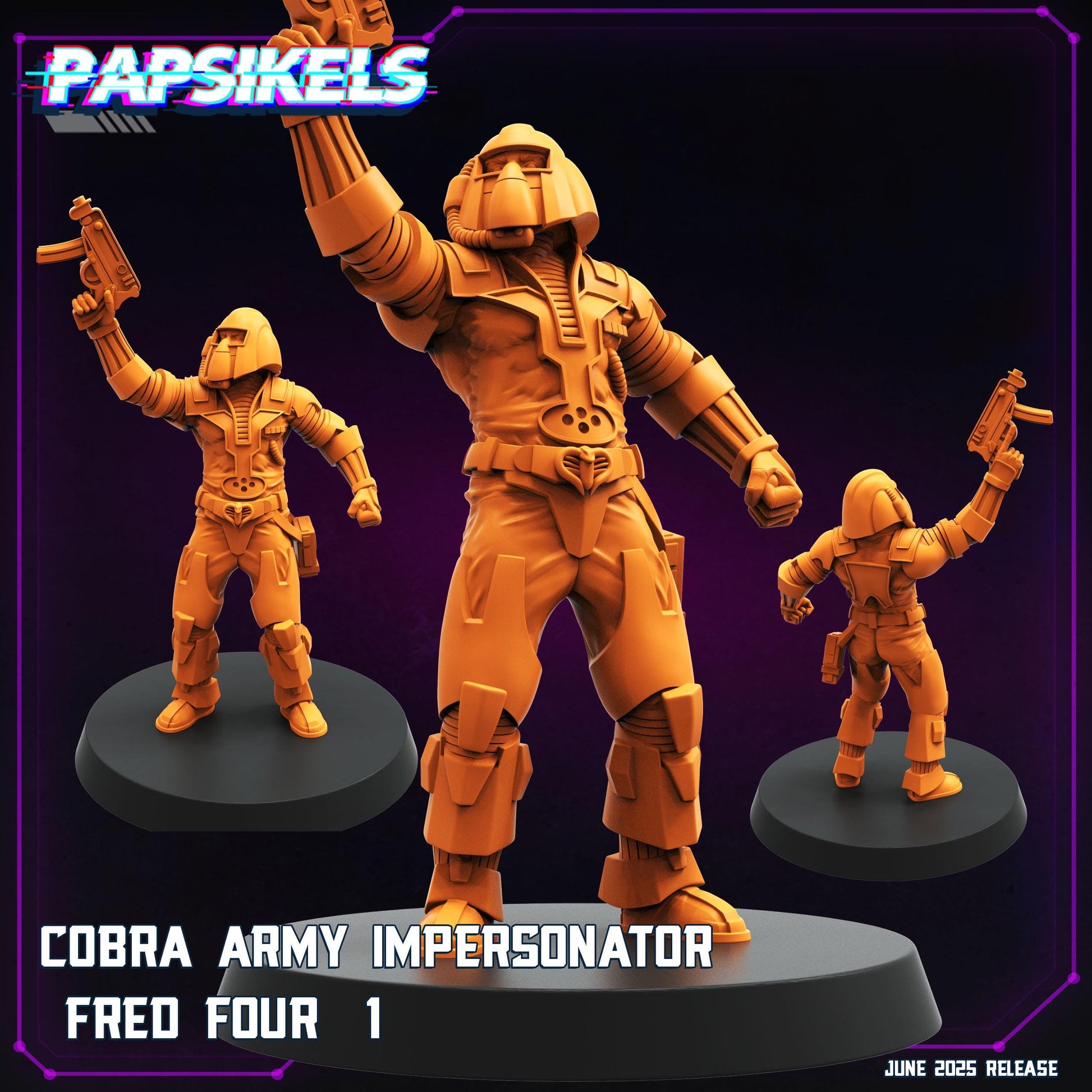 Cyberpunk Cobra Army Miniature: 28mm/32mm RPG, TTRPG, Wargaming