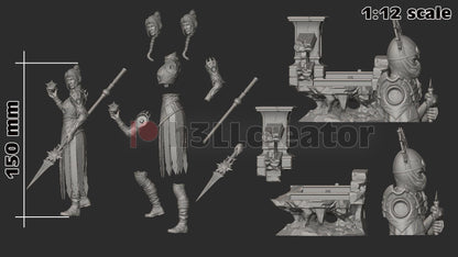 Shadowheart from Baldur's Gate 3 (fan art) | Full Model or Bust | Miniature scale 1:12 | h3LL Creator | DIY Model Kit