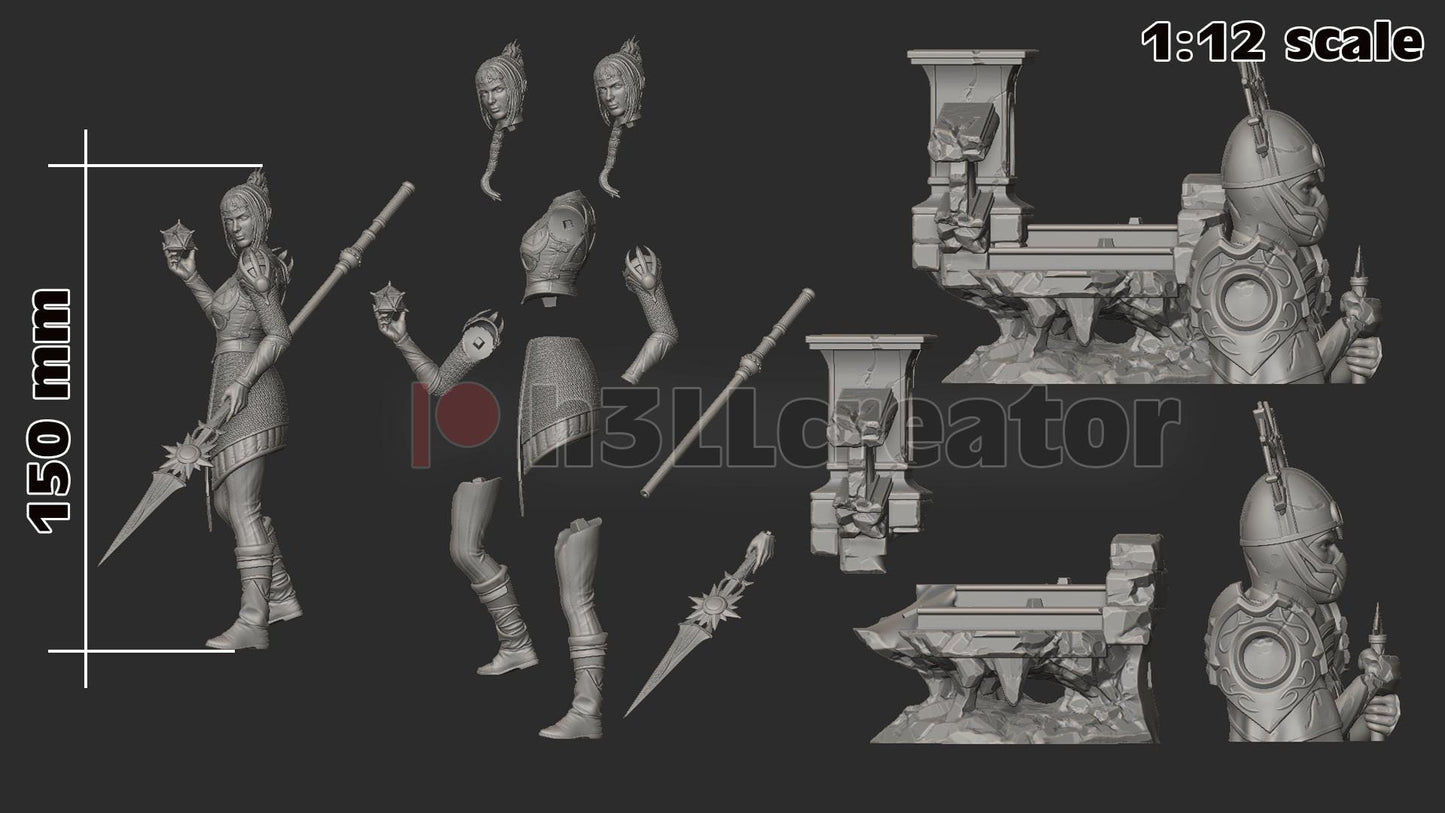 Shadowheart from Baldur's Gate 3 (fan art) | Full Model or Bust | Miniature scale 1:12 | h3LL Creator | DIY Model Kit