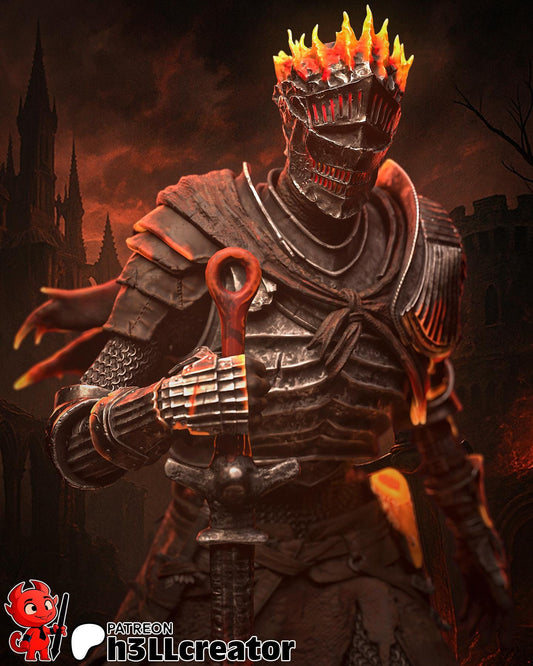 Soul of Cinders Statuette: Dark Souls III Fan Art, DIY Model Kit