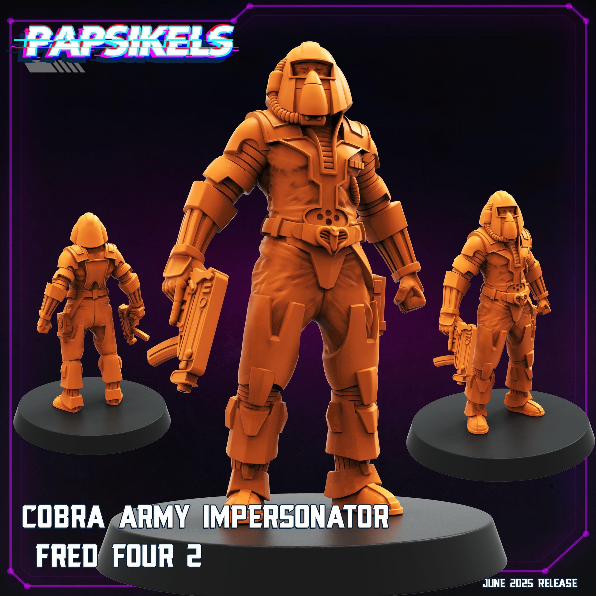 Cyberpunk Cobra Army Miniature: 28mm/32mm RPG, TTRPG, Wargaming