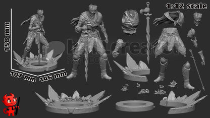 Soul of Cinders Statuette: Dark Souls III Fan Art, DIY Model Kit