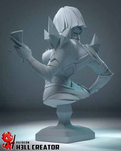 Emma Frost from Marvel Rivals (fan art) | Full Model or Bust | Miniature scale 1:12 | h3LL Creator | DIY Model Kit