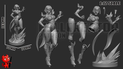 Emma Frost from Marvel Rivals (fan art) | Full Model or Bust | Miniature scale 1:12 | h3LL Creator | DIY Model Kit