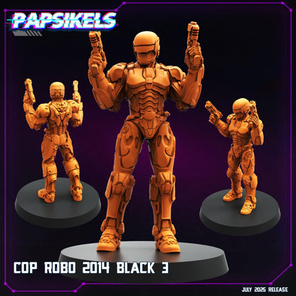 Cyberpunk Cop Robo 2014 Miniature: 28/32mm Resin Model - Papsikels