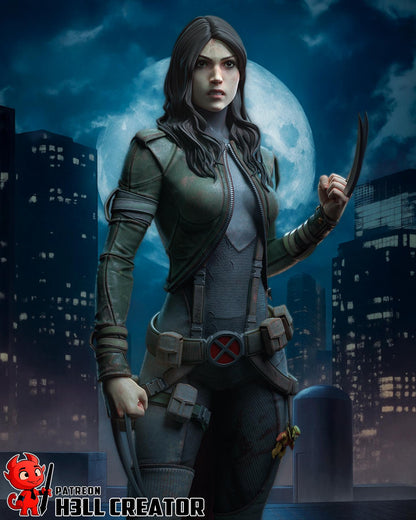 X-23 from X-Men (fan art) | Full Model or Bust | Miniature scale 1:12 | h3LL Creator | DIY Model Kit