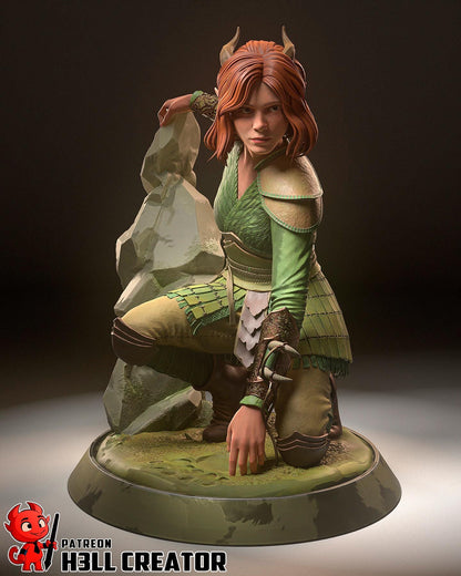 Doric from Dungeons and Dragons - Honor Among Thieves (fan art) | Full Model or Bust | Miniature scale 1:12 | h3LL Creator | DIY Model Kit