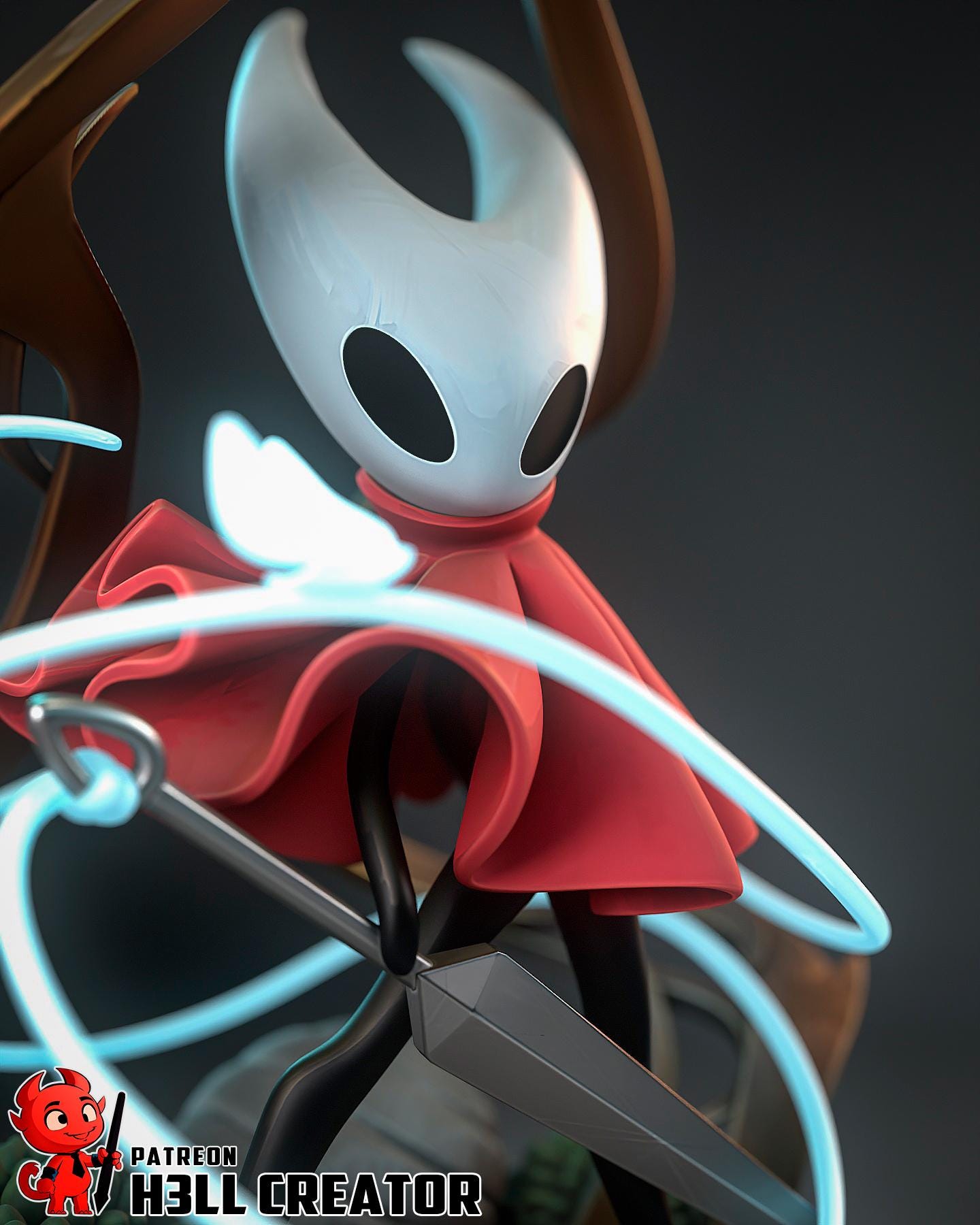 Hornet from Hollow Knight - Silksong (fan art) | Full Model | Miniature scale 1:12 | h3LL Creator | DIY Model Kit