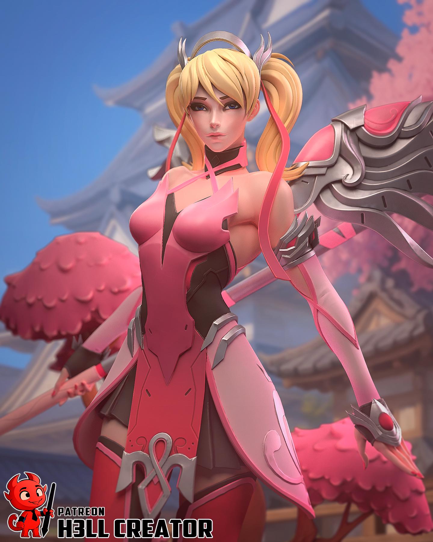 Mercy from Overwatch (fan art) | Full Model or Bust | Miniature scale 1:12 | h3LL Creator | DIY Model Kit