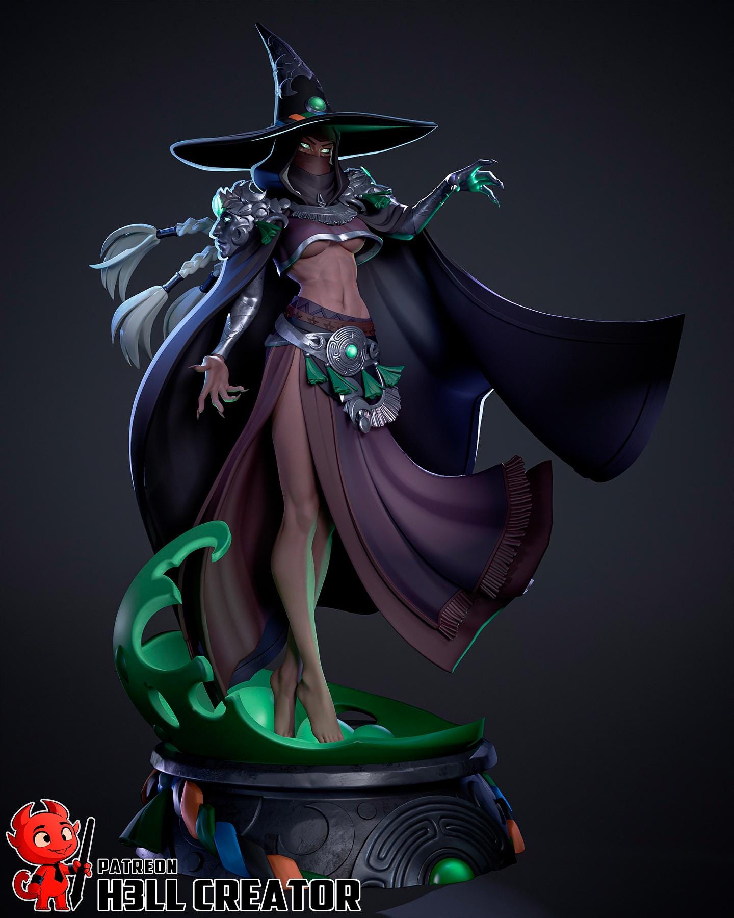 Hecate from Hades 2 (fan art) | Full Model or Bust | Miniature scale 1:12 | h3LL Creator | DIY Model Kit