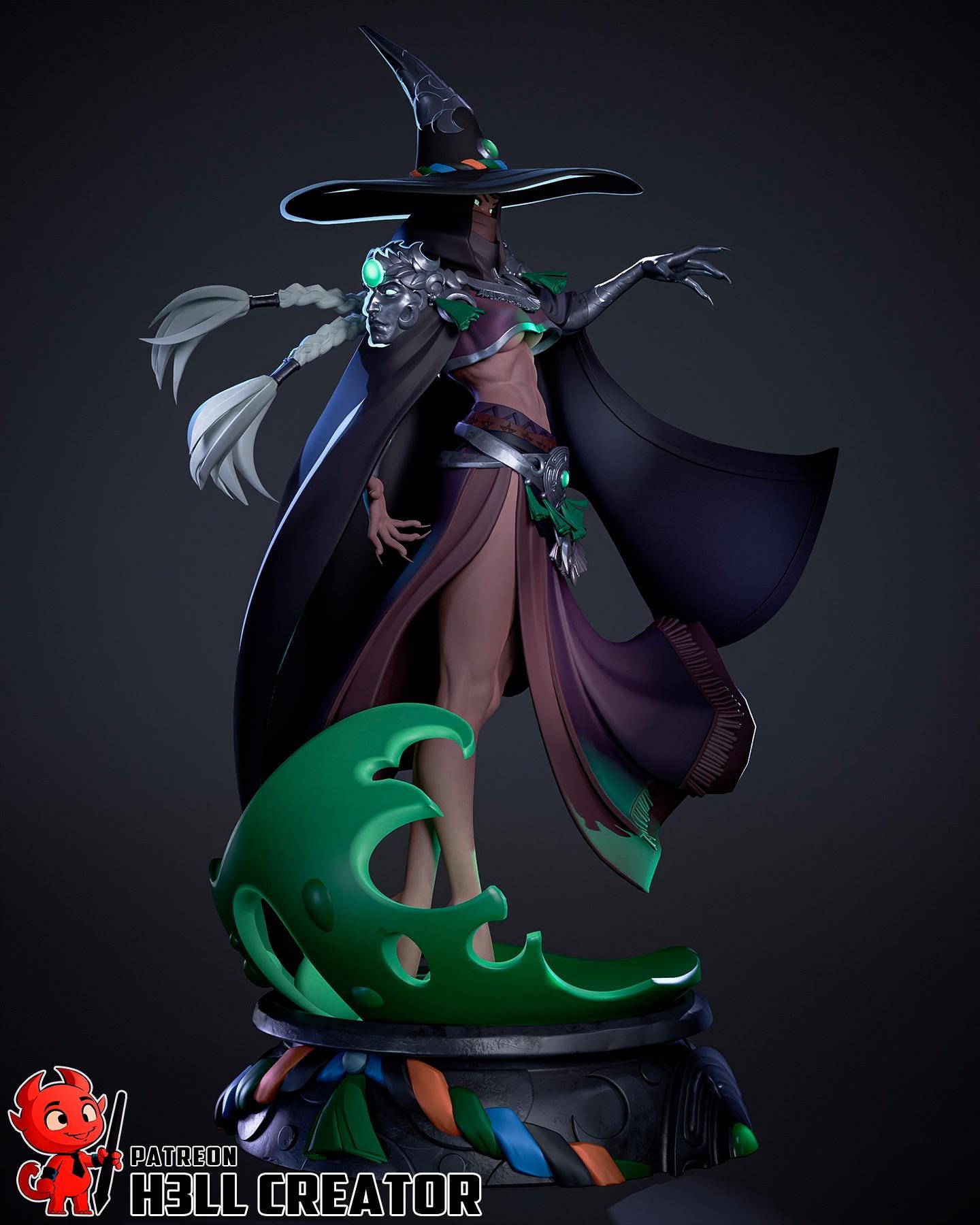Hecate from Hades 2 (fan art) | Full Model or Bust | Miniature scale 1:12 | h3LL Creator | DIY Model Kit