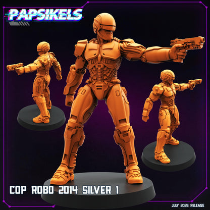 Cyberpunk Cop Robo 2014 Miniature: 28/32mm Resin Model - Papsikels