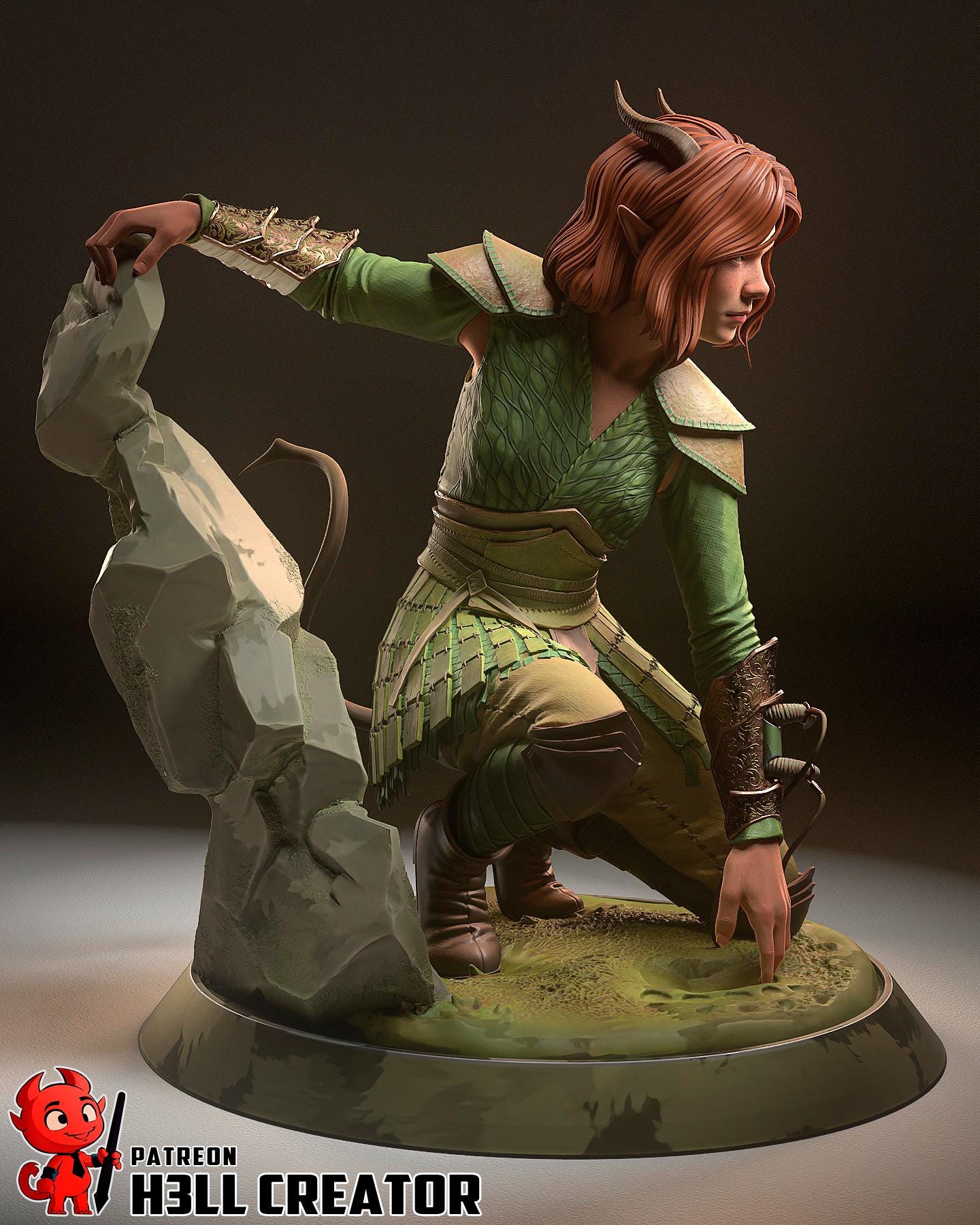 Doric from Dungeons and Dragons - Honor Among Thieves (fan art) | Full Model or Bust | Miniature scale 1:12 | h3LL Creator | DIY Model Kit