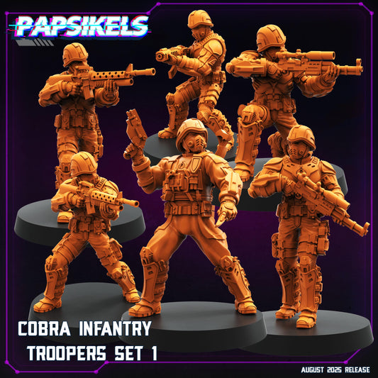 Cobra Infantry Troopers: Cyberpunk 3D Resin Miniatures - Papsikels