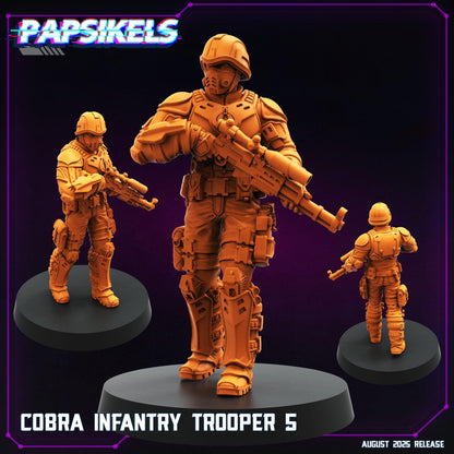 Cobra Infantry Troopers: Cyberpunk 3D Resin Miniatures - Papsikels