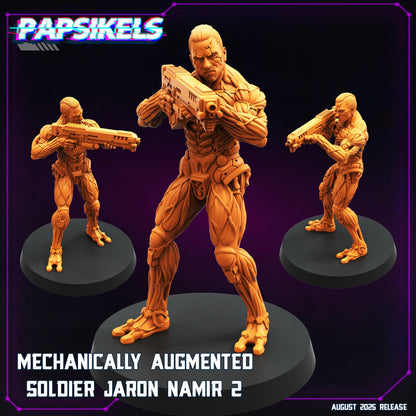 Cyberpunk Soldier Miniature: Jaron Namir, 3D Resin Model - Papsikels