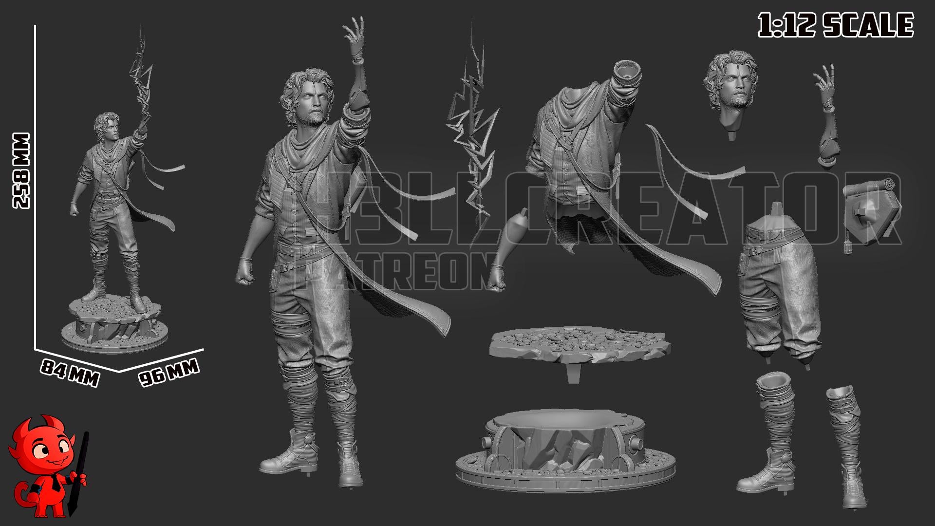 Gustave from Clair Obscur Expedition 33 (fan art) | Full Model or Bust | Miniature scale 1:12 | h3LL Creator | DIY Model Kit