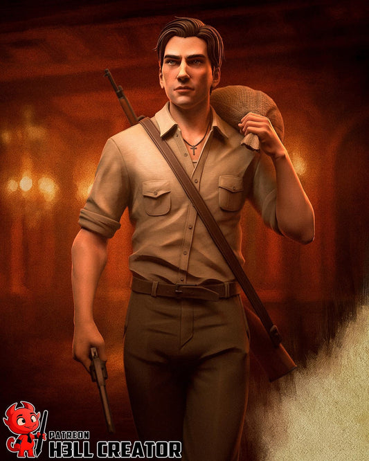 Enzo Favara from Mafia The Old Country (fan art) | Full Model or Bust | Miniature scale 1:12 | h3LL Creator | DIY Model Kit