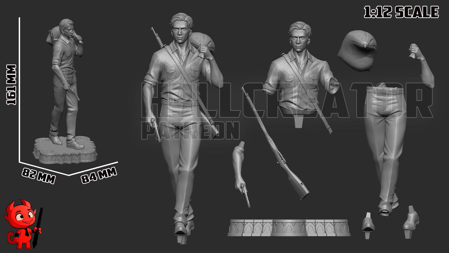 Enzo Favara from Mafia The Old Country (fan art) | Full Model or Bust | Miniature scale 1:12 | h3LL Creator | DIY Model Kit