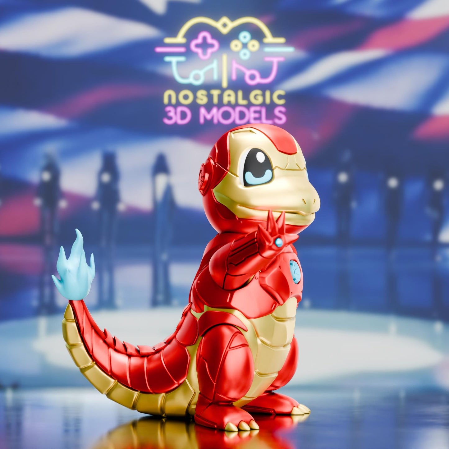 Pokemon Assemble Crossover Resin Figures | Marvel Avengers x Pokemon Mashup | Nostalgic 3D Models | Fan Art Collectibles