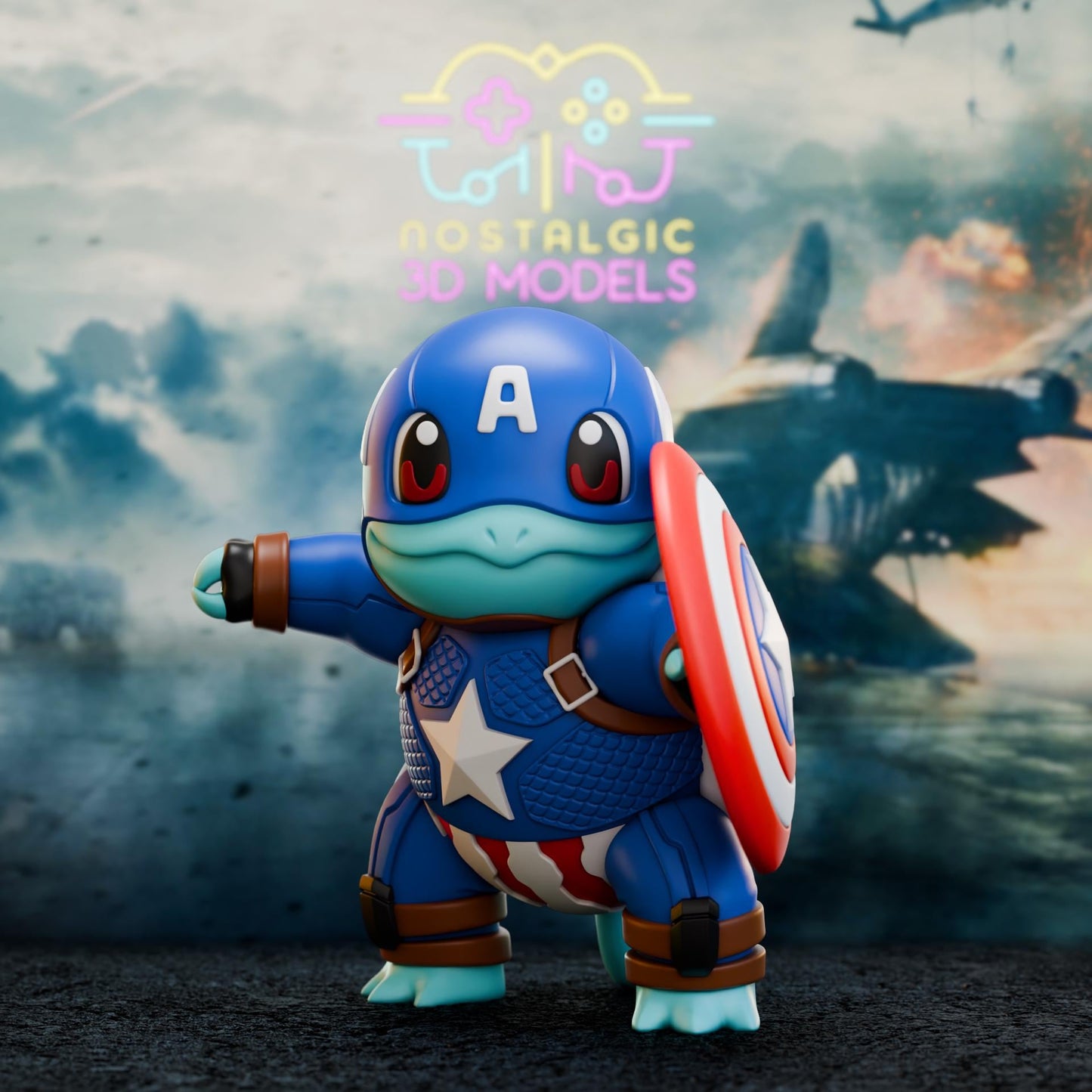 Pokemon Assemble Crossover Resin Figures | Marvel Avengers x Pokemon Mashup | Nostalgic 3D Models | Fan Art Collectibles