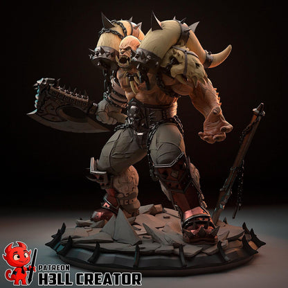 Garrosh from World of Warcraft (fan art) | Full Model or Bust | Miniature scale 1:12 | h3LL Creator | DIY Model Kit