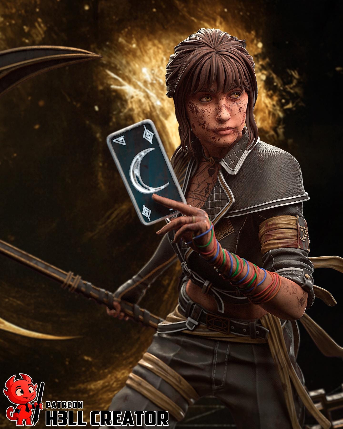 Sciel from Clair Obscur Expedition 33 (fan art) | Full Model or Bust | Miniature scale 1:12 | h3LL Creator | DIY Model Kit