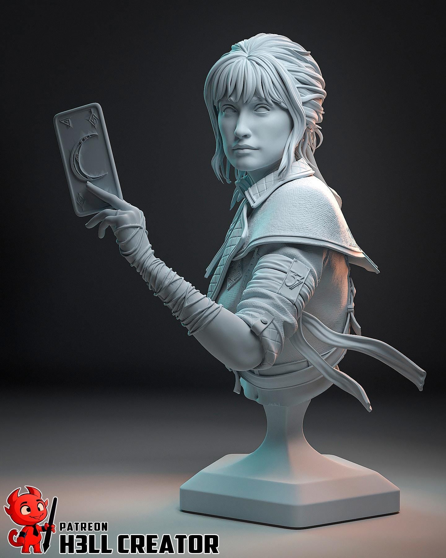 Sciel from Clair Obscur Expedition 33 (fan art) | Full Model or Bust | Miniature scale 1:12 | h3LL Creator | DIY Model Kit