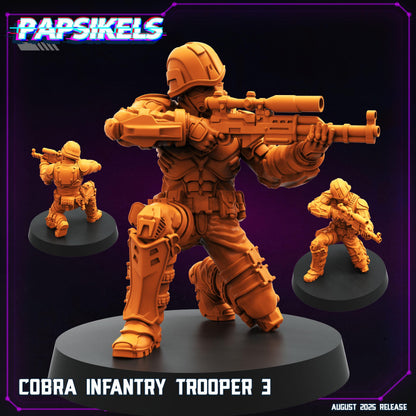 Cobra Infantry Troopers: Cyberpunk 3D Resin Miniatures - Papsikels