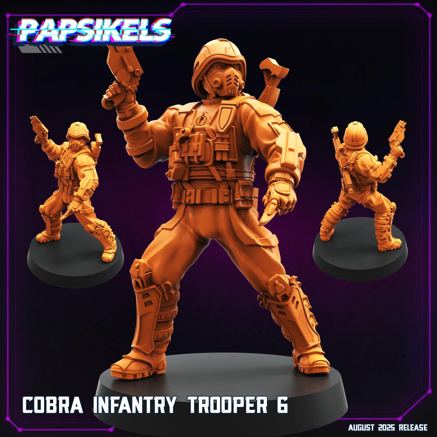 Cobra Infantry Troopers: Cyberpunk 3D Resin Miniatures - Papsikels