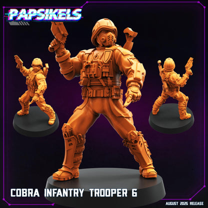 Cobra Infantry Troopers: Cyberpunk 3D Resin Miniatures - Papsikels